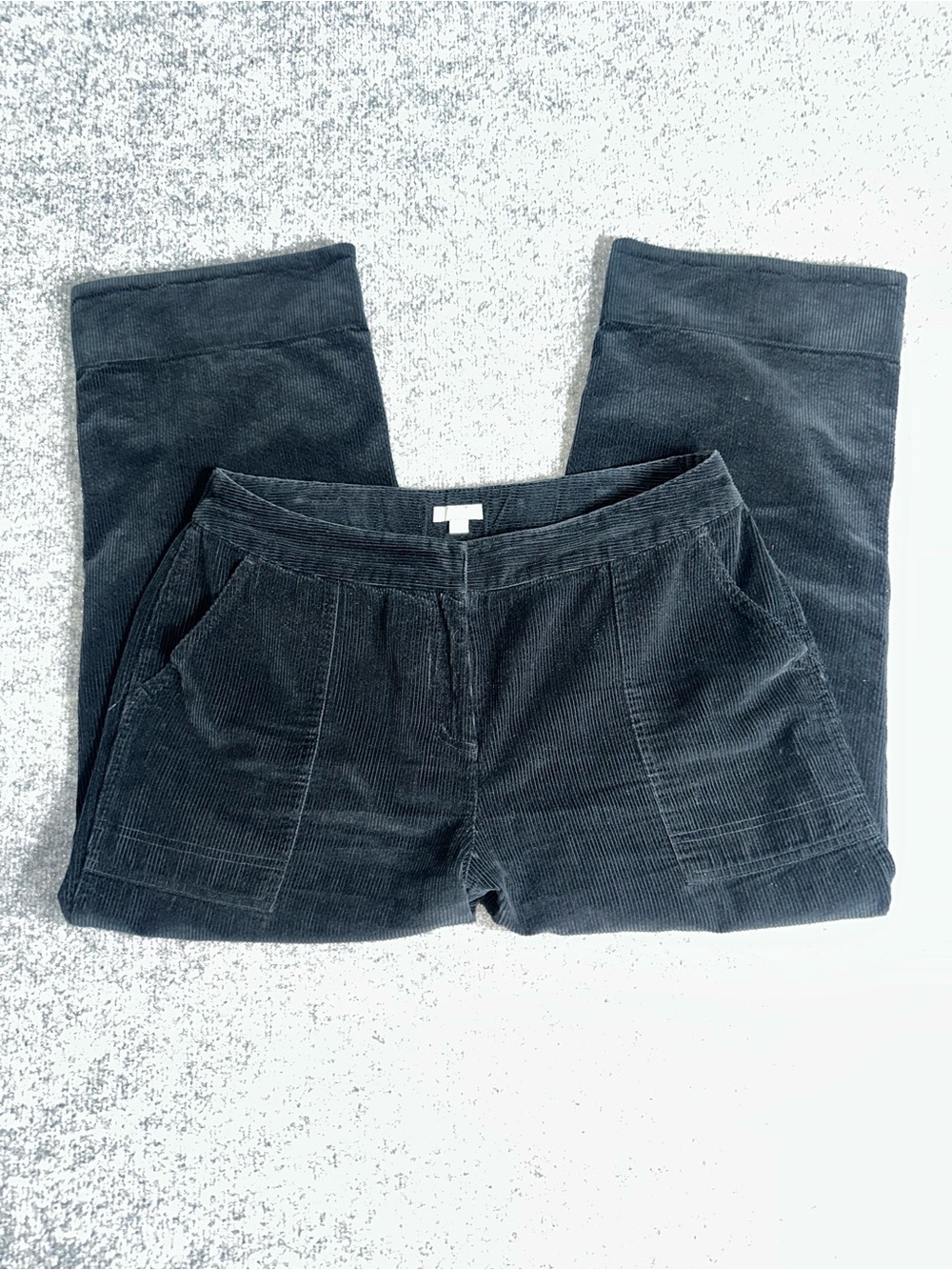 J. Jill Black Corduroy Straight-Leg Pants